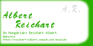 albert reichart business card